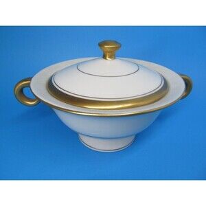 Theodore Haviland Berkeley Double Handled  Footed Covered Sugar Bowl VGC  Nice